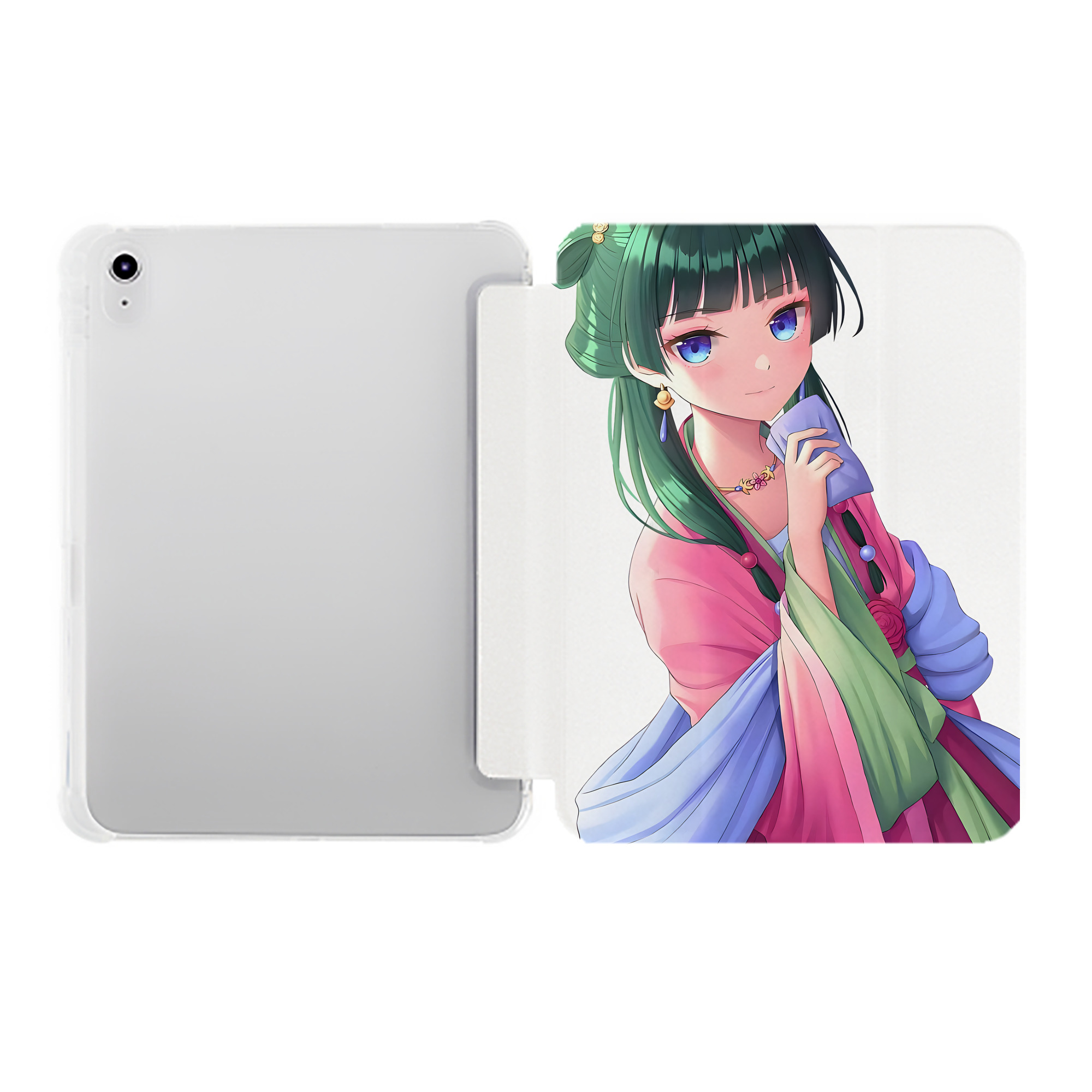 （画像用） 薬屋のひとりごと The Apothecary Diaries IPad ケース ペン収納付き 三つ折りスタンド PUレザー×シリコン 対応機種9.5/10.5/10.9インチ